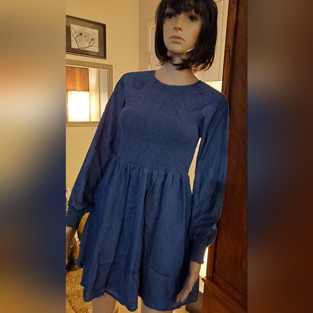 English Factory Blue Babydoll Dress - Picture 2 of 9